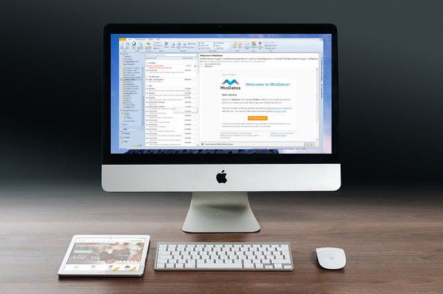 Email marketing (image: iMac with email screen)