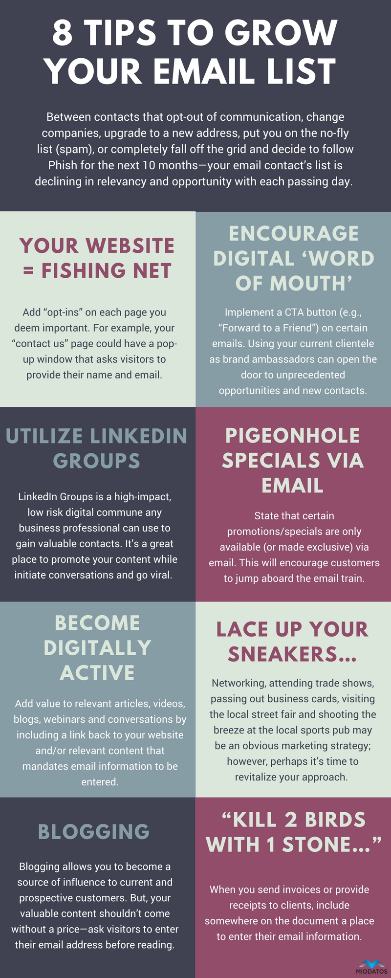 8 Tips to Grow Your Email List (Infographic)