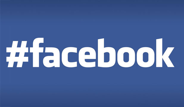 Facebook logo with hashtag