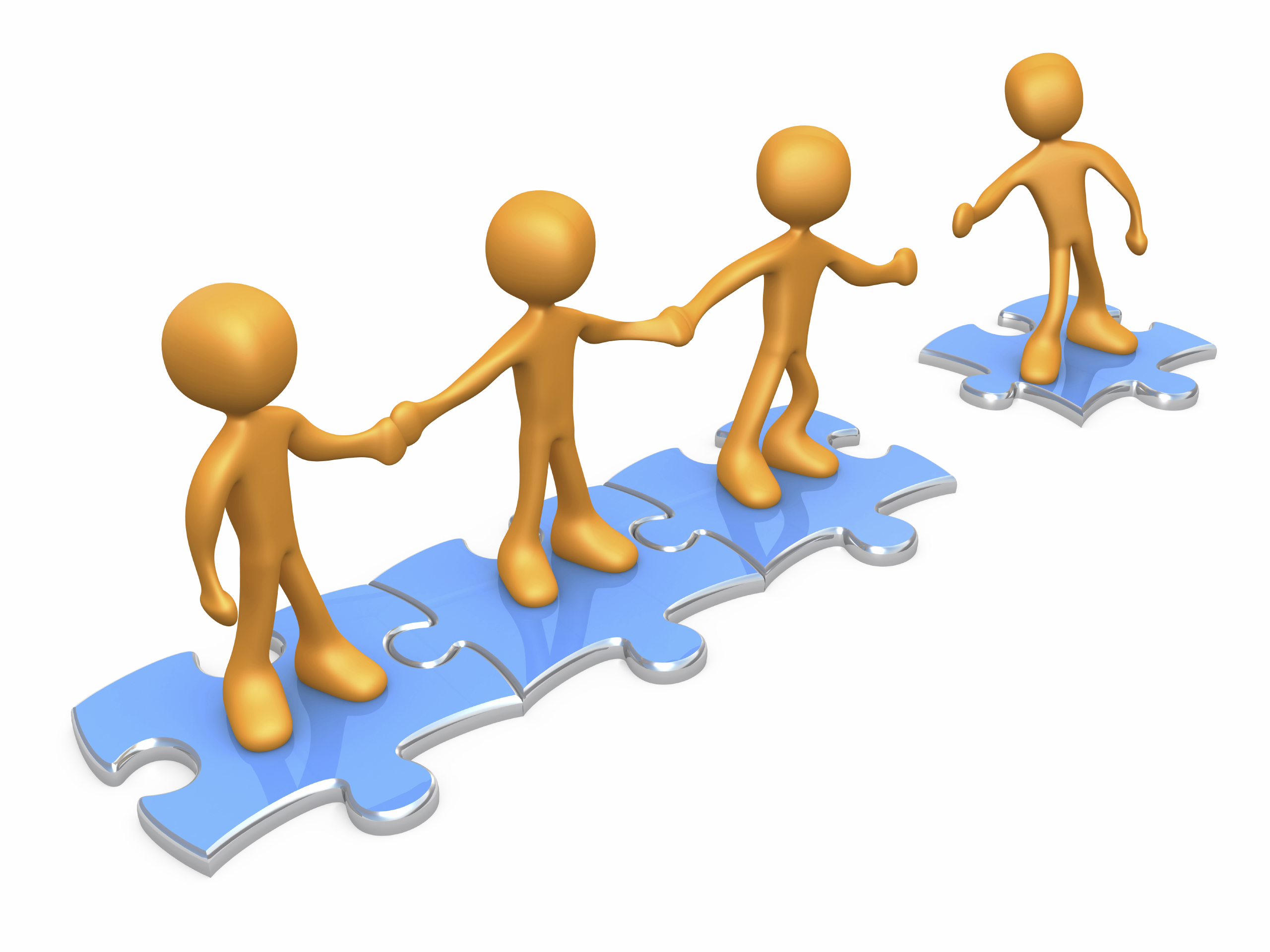 SEO ranking (graphic: people standing on jigsaw puzzle holding hands)