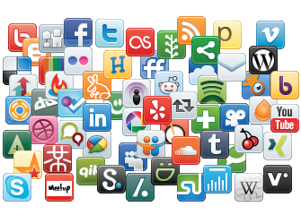 social media marketing (icons: social media networks)